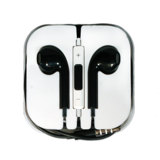 OEM Ακουστικά Stereo (Hands Free) Με Ρυθμιστή Για Apple Μαύρα