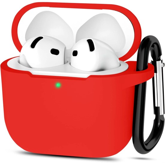 AirPods 4 Case Cover, Protective Silicone Skin for Apple AirPods 4th Generation Case (2024) - Κόκκινο