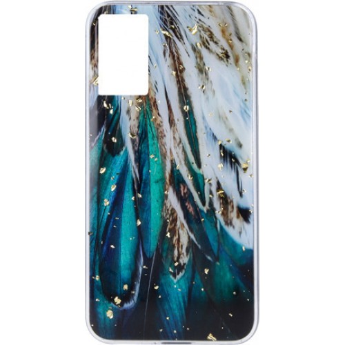 Θήκη TPU Gold Glam for Xiaomi Poco M3 Feathers