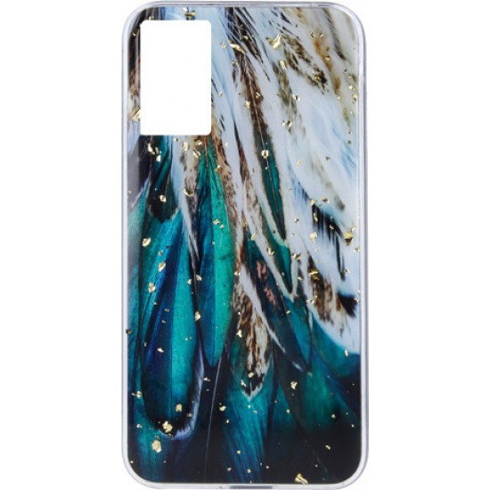 Θήκη TPU Gold Glam for Xiaomi Poco M3 Feathers