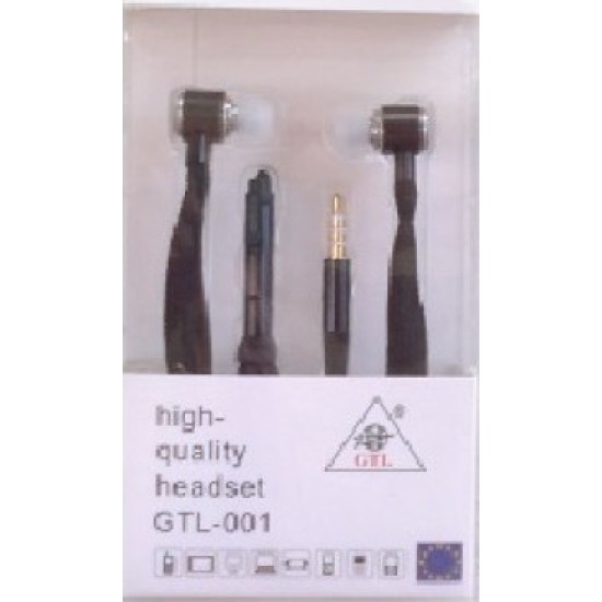 GTL-001 In-ear Handsfree με Βύσμα 3.5mm Μαύρο