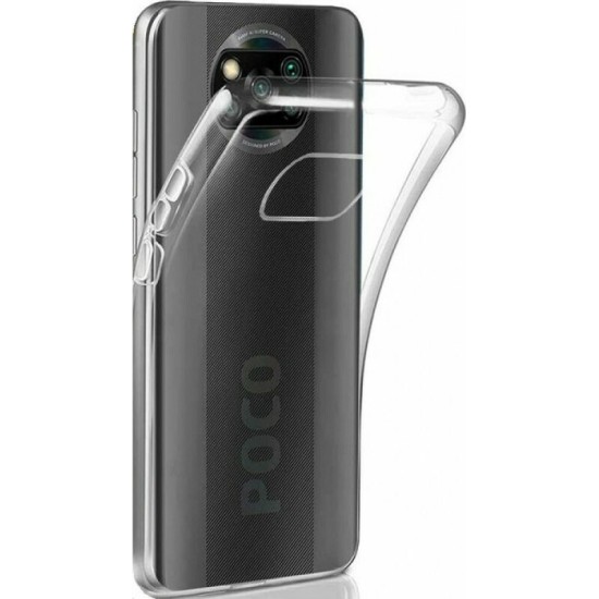 Back Cover Σιλικόνης Διάφανο με Κορδόνι Ροζ  for Xiaomi Poco X3 NFC/Poco X3 Pro (oem) 
