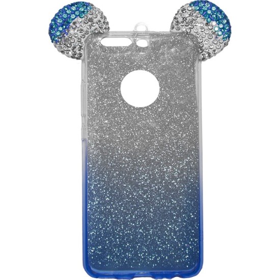 OEM Back Cover Σιλικόνης Glitter Ears As Mickey Μπλε iPhone 6  plus