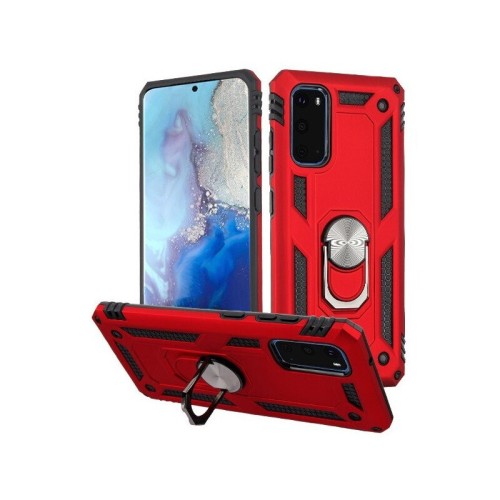 Θήκη Anti Fall for Samsung Galaxy S11e back over magnetic holder ring -Κόκκινο Κόκκινο Θήκη πλάτης Σιλικόνη & Σκληρό πλαστικό