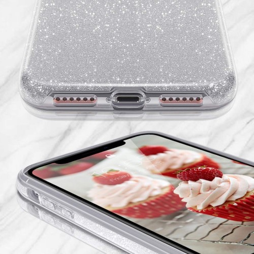 Θήκη Samsung Galaxy Note 8 Glitter Ασημί Θήκη πλάτης Σιλικόνη Θήκη Samsung Galaxy Note 8 Glitter Ασημί Θήκη πλάτης Σιλικόνη