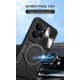 Magsafe Magnetic Camera protection case Armor Hybrid Metal Ring Back Cover For Redmi Note 12 Pro - Μωβ