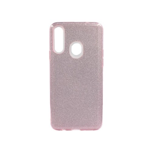 Θήκη Samsung Galaxy A20s Glitter Ασημί, Ροζ Θήκη πλάτης Σιλικόνη