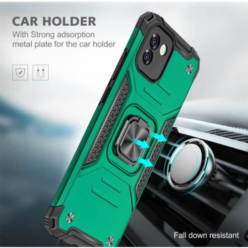 Θήκη Hybrid Shockproof Armor Case Stand Metal Ring για Samsung Galaxy A72  - Πράσινο