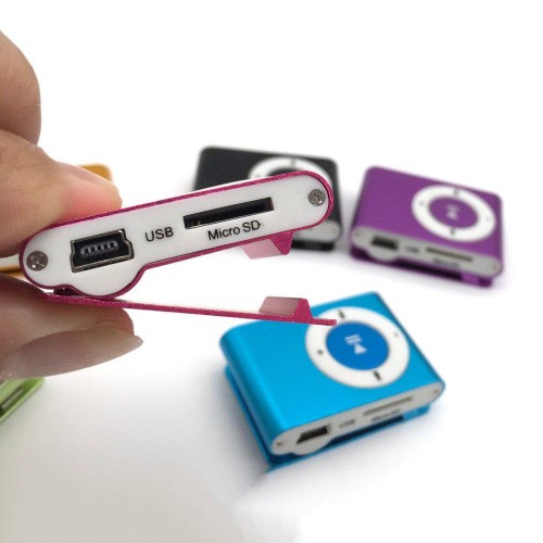 ΟΕΜ Mini + Earphones MP3 Player Μωβ