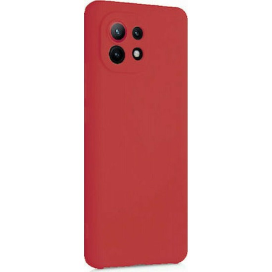 Back Cover Σιλικόνης Κόκκινο (Xiaomi Mi 11 Lite 4G / 5G)