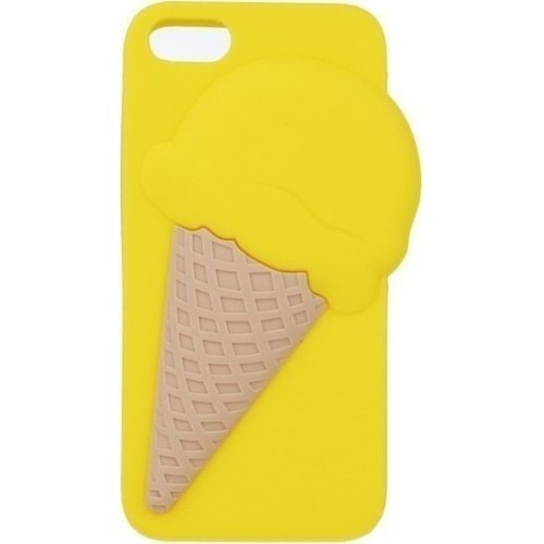 OEM Back Cover Σιλικόνης 3D Ice Cream Κίτρινο (iPhone 6/6s)