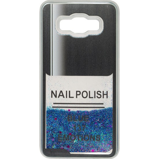 OEM Back Cover Σιλικόνης Glitter Nail Μπλε (IPHONE 6G/6S)