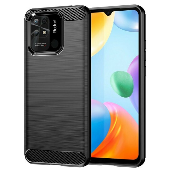 Carbon Back Cover Σιλικόνης Μαύρο (Redmi 10C) Carbon Back Cover Σιλικόνης Μαύρο (Redmi 10C)