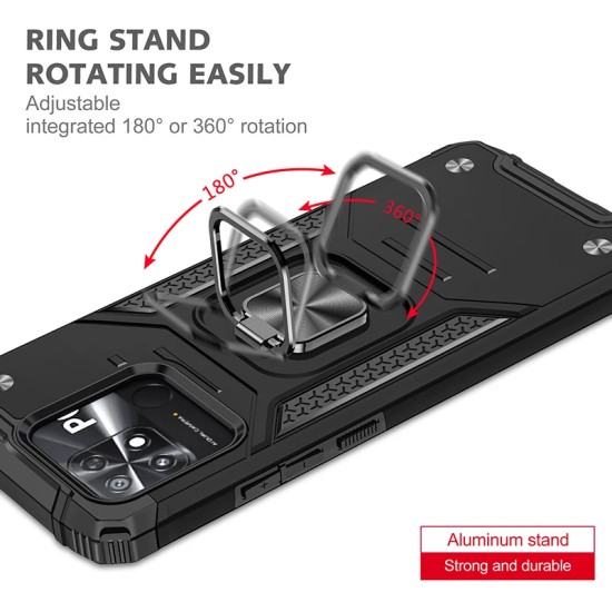 Oem Θήκη Με Βάση Δαχτυλίδι Στήριξης TPU Για Xiaomi Redmi 12C / Redmi 11A Σκούρο Πράσινο
