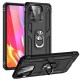 Xiaomi Redmi 10C Hybrid Shockproof Armor Case Metal Rotating Ring Car Mount Holder Black (oem)