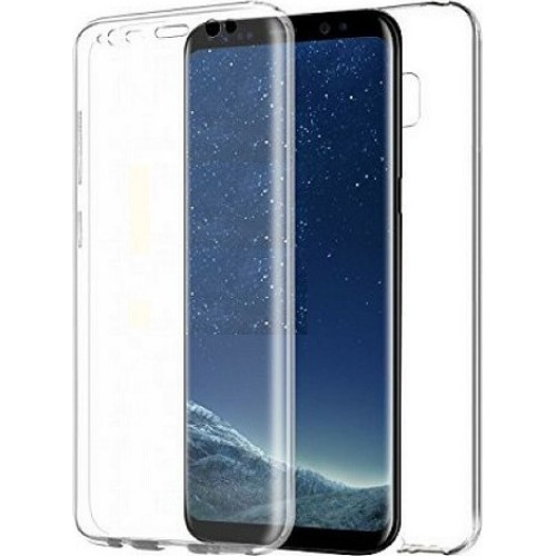 Samsung Galaxy S9 G960 360 Full Body Gel Silicone Front and Hard Back Two Crystal Case Transparent (oem)