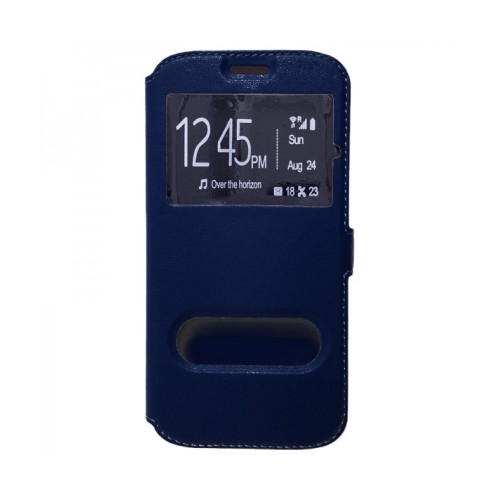 OEM ΘΗΚΗ ΒΙΒΛΙΟ ΜΕ ΠΑΡΑΘΥΡΑ ΓΙΑ XIAOMI REDMI 5 PLUS PLUS ΜΕ ΠΛΑΓΙΟ ΚΟΥΜΠΩΜΑ ΜΠΛΕ