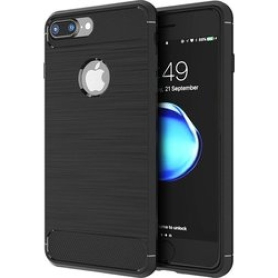 OEM Θήκη Σιλικόνης Carbon Για Apple IPhone 7/8 plus Μαύρη