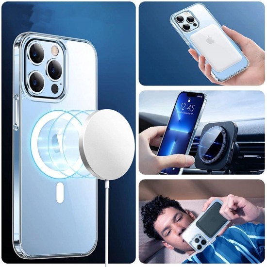 Magnetic Shockproof Silicone Case with MagSafe Clear (iPhone 12 mini)
