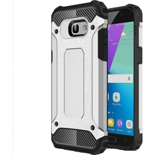 OEM Hybrid Rugged Armor Back Cover Silver (Galaxy J 6 Plus/J 4 Plus)
