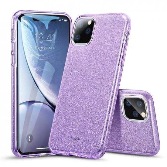 Glitter Back Cover Μωβ (iPhone 16 Pro)
