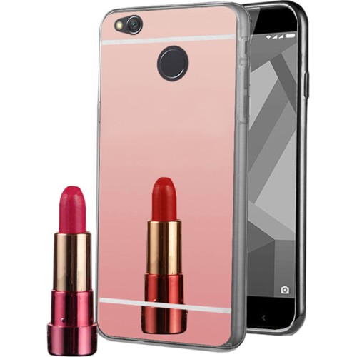 Xiaomi Mi 5X/Mi A1 - Ultra Thin Mirror Case Cover Case Transparent Flexible Soft Side TPU Back Cover Skin Case – Gold Rose (oem)