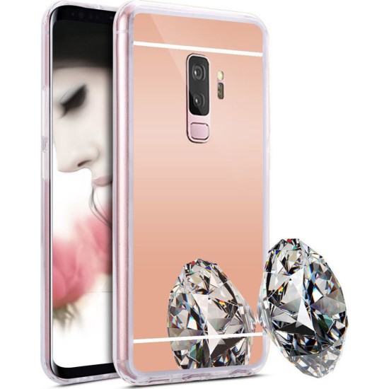OEM Mirror Back Cover Σιλικόνης Rose Gold (Galaxy S9)