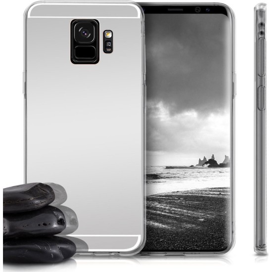 OEM Mirror Back Cover Σιλικόνης Silver (Galaxy S9)