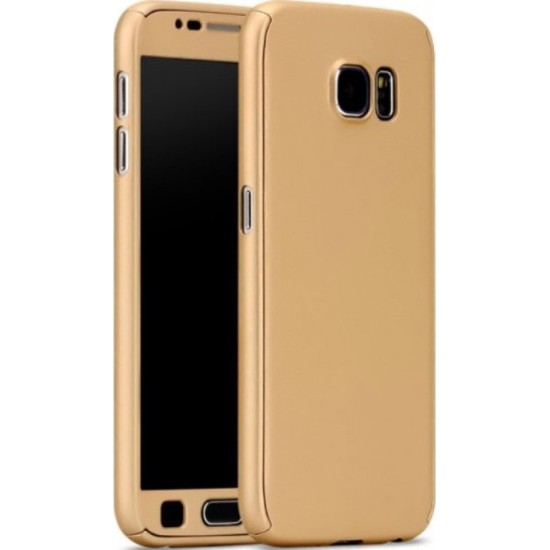 OEM 360 Full Body Θήκη + Τζαμακι για το Samsung J530 J5 (2017)_Gold