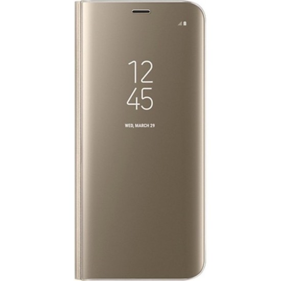 OEM CLEAR VIEW STAND COVER GOLD (HUAWEI MATE 10 LITE) OEM CLEAR VIEW STAND COVER GOLD (HUAWEI MATE 10 LITE)