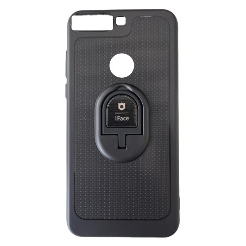 IFACE BACK CASE WITH STAND FOR Huawei Y7 Prime 2018 - BLACK