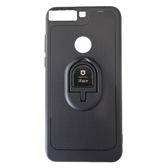 IFACE BACK CASE WITH STAND FOR Huawei Y7 Prime 2018 - BLACK