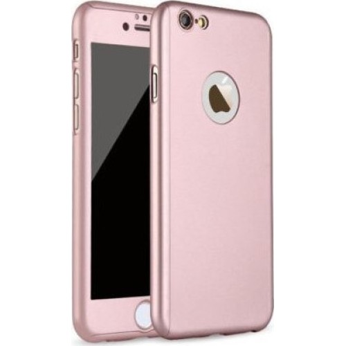 Θήκη iphone 5 / 5s / SE Hybrid 360 Full body + Tempered Glass - Προστασία Οθόνης Ροζ Χρυσό - OEM Θήκη iphone 5 / 5s / SE Hybrid 360 Full body + Tempered Glass - Προστασία Οθόνης Ροζ Χρυσό - OEM