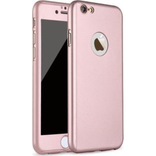 Θήκη iphone 5 / 5s / SE Hybrid 360 Full body + Tempered Glass - Προστασία Οθόνης Ροζ Χρυσό - OEM