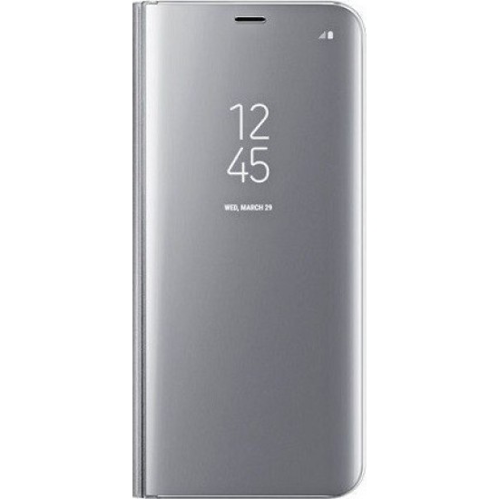 OEM Clear View Book Γκρι (Galaxy A6+ 2018)