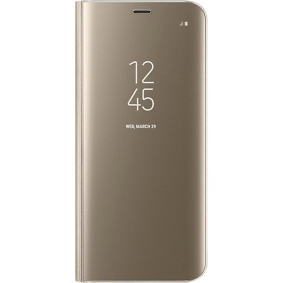 Xiaomi Redmi Note 6 Pro Book Slim Line Luxury Clear View Standing Cover Case Gold (oem)
