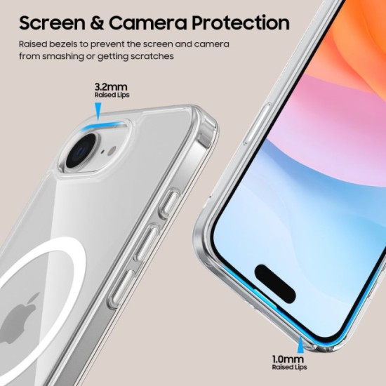 Magsafe Back Cover Σιλικόνης Διάφανο (iPhone SE 4)