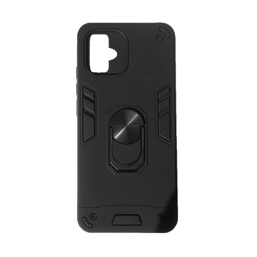 Hybrid Shockproof Armor Case With Rotating Ring για iPhone 16 - Μαύρο