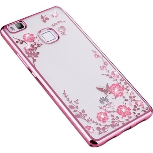 Forcell Strass TPU Case Diamond Garden - Θήκη σιλικόνης με Στρας Rose Gold (Huawei P10 Lite)