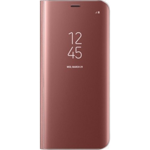 Clear View Book Ροζ Χρυσό (Huawei P Smart 2019)