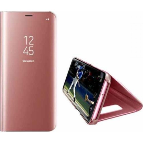 Clear View Book Ροζ Χρυσό (Huawei Y5 2018/Honor 7S)
