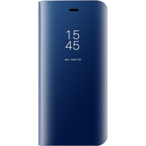 Clear View Book Διαφανές Μπλε (Galaxy J6)
