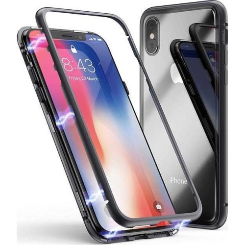 Detachable Metal Frame Διαφανές Μαύρο (iPhone XS Max)