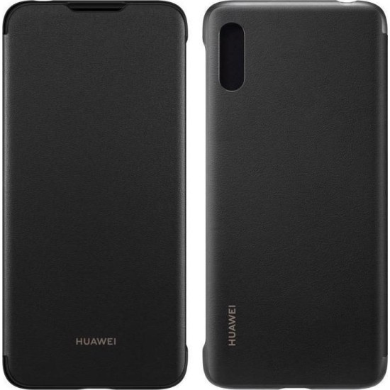 Huawei Original PU Flip Cover Y6 2019 black 51992945