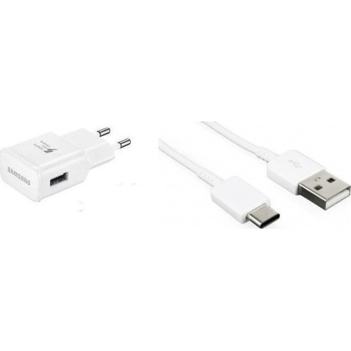 Samsung USB Type-C Cable & Wall Adapter Λευκό (EP-TA20EWE+EP-DN930CWE) (Retail) Samsung USB Type-C Cable & Wall Adapter Λευκό (EP-TA20EWE+EP-DN930CWE) (Retail)