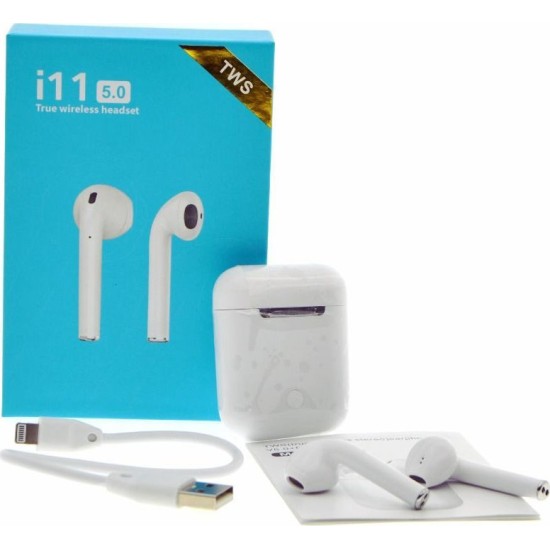TWS i11s  Ακουστικά Bluetooth 5.0 Android & Apple ios με αδιάβροχη προστασία