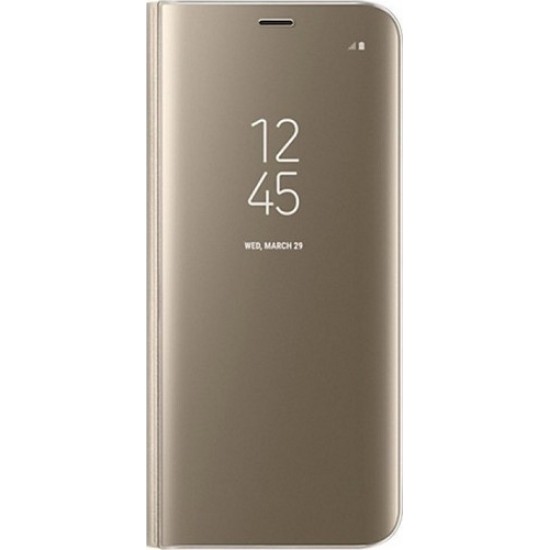 Clear View Book Χρυσό (Xiaomi Redmi 7)