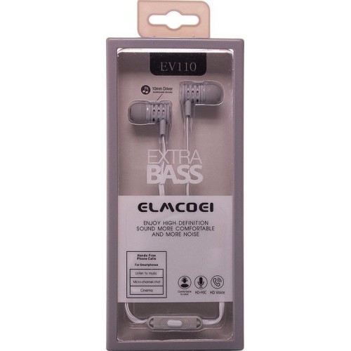 Ακουστικά ( Handsfree) ELMCOEI EXTRA BASS EV110 GREY