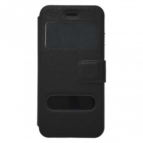 OEM Θήκη Βιβλίο Με Παράθυρα Για Huawei P8 Lite (2017) Με Πλάγιο Κούμπωμα Μαύρη OEM Θήκη Βιβλίο Με Παράθυρα Για Huawei P8 Lite (2017) Με Πλάγιο Κούμπωμα Μαύρη