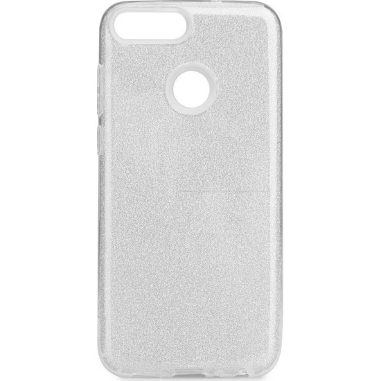 Forcell Glitter Shine Cover Hard Case Silver (Huawei P Smart)